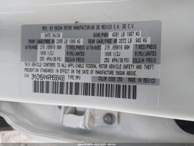 3MVDMBAM4RM686488 Mazda Cx-30 2.5 S