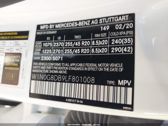 2020 MERCEDES-BENZ GLC 300 W1N0G8DB9LF801008 Photo 8