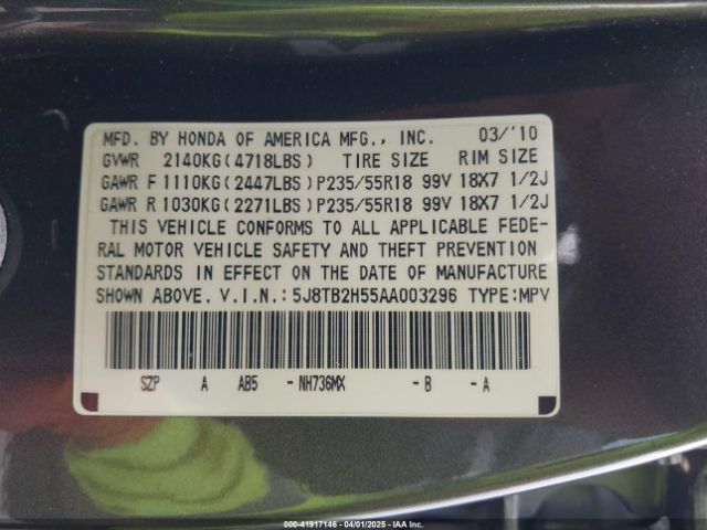 2010 ACURA RDX 5J8TB2H55AA003296 Photo 8