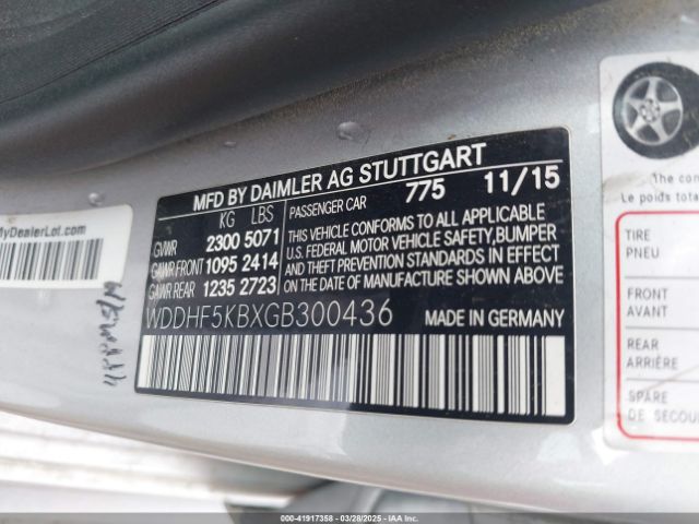 WDDHF5KBXGB300436 Mercedes-Benz E 350