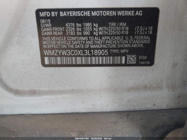 WMZYW3C0XL3L18905 Mini Countryman Cooper