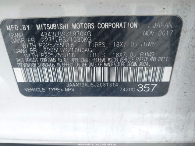 JA4AR3AU5JZ031314 Mitsubishi Outlander Sport 2.0 Le