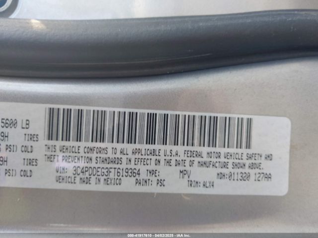 3C4PDDEG3FT619364 Dodge Journey R/t