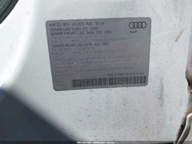 WA1LFAFP7FA063194 Audi Q5 2.0t Premium
