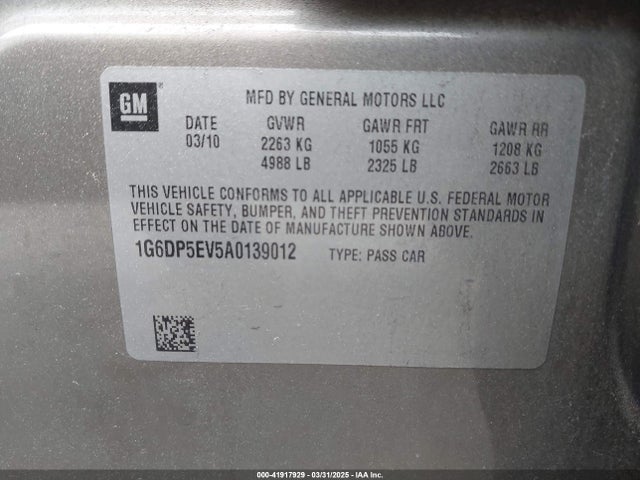 2010 CADILLAC CTS 1G6DP5EV5A0139012 Photo 8