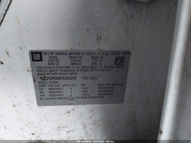 3GCPCPEH2FG499238 Chevrolet Silverado 1500 Ls
