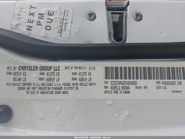 2C3CCAAG2EH264835 Chrysler 300