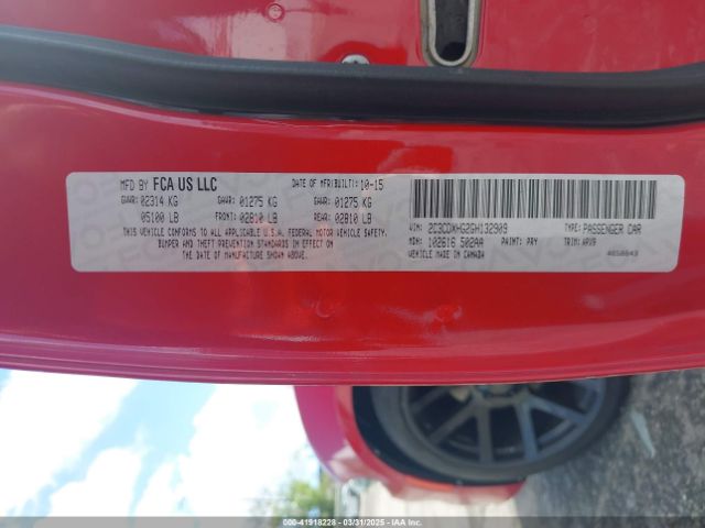 2C3CDXHG2GH132909 Dodge Charger Sxt