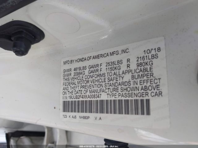 19UUB2F4XKA008347 Acura Tlx Tech Pkg
