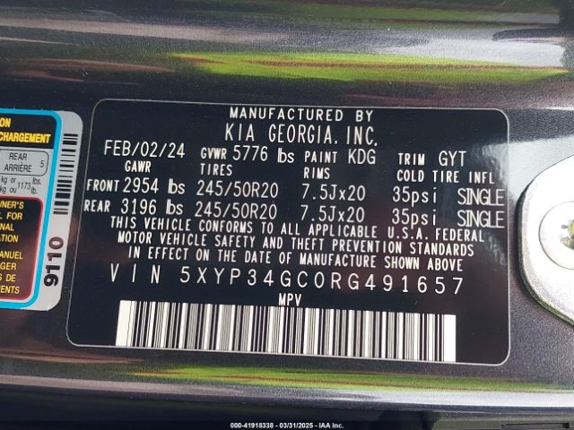 5XYP34GC0RG491657 KIA Telluride Ex