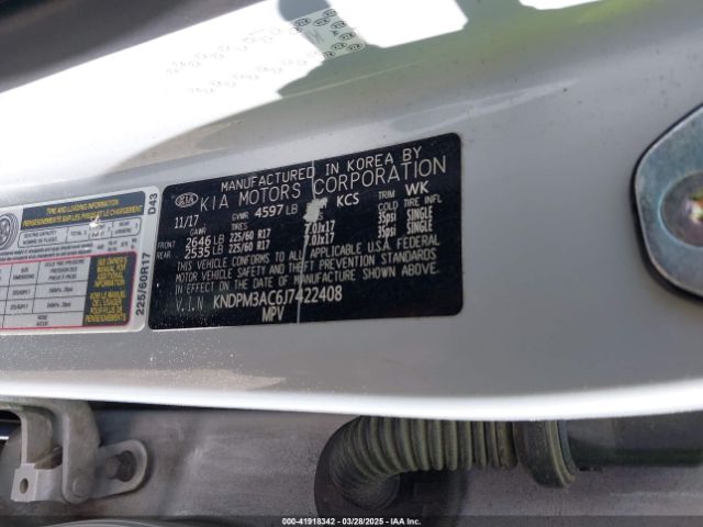 KNDPM3AC6J7422408 KIA Sportage Lx