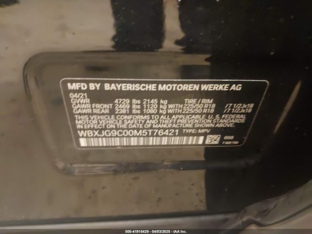 WBXJG9C00M5T76421 BMW X1 Xdrive28i
