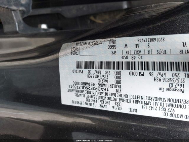 1FADP3F25GL378613 Ford FOCUS SE