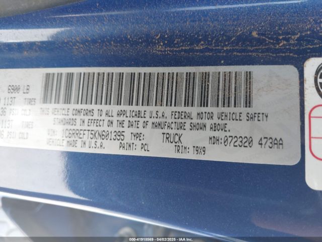 1C6RREFT5KN601395 RAM 1500 Big Horn/lone Star  4x2 5'7 Box
