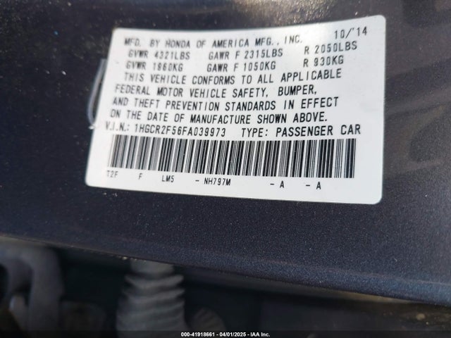 1HGCR2F56FA039973 Honda Accord Sport