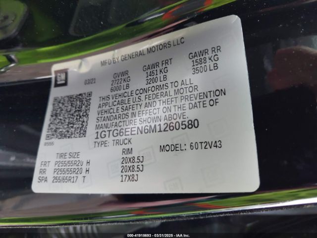 1GTG6EEN6M1260580 GMC Canyon 4wd  Long Box Denali