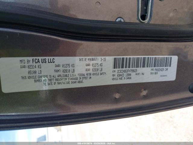 2015 DODGE CHARGER 2C3CDXBG3FH799625 Photo 8