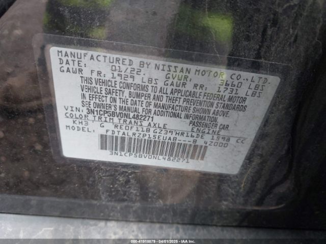 3N1CP5BV0NL482271 Nissan Kicks S Xtronic Cvt
