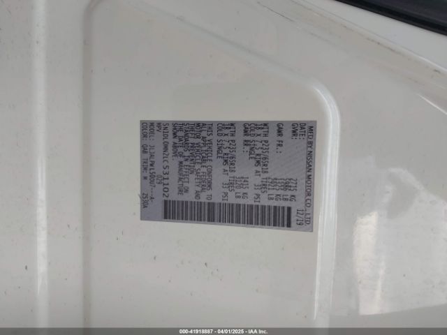 5N1DL0MN2LC531102 Infiniti QX60 PURE