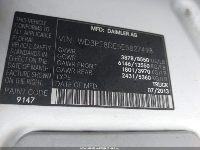 WD3PE8DE5E5827498 Mercedes-Benz Sprinter 2500 High Roof
