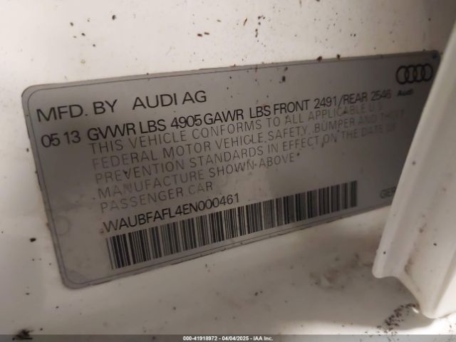 WAUBFAFL4EN000461 Audi A4 2.0t Premium