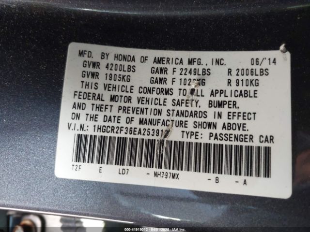 1HGCR2F36EA253911 Honda ACCORD LX