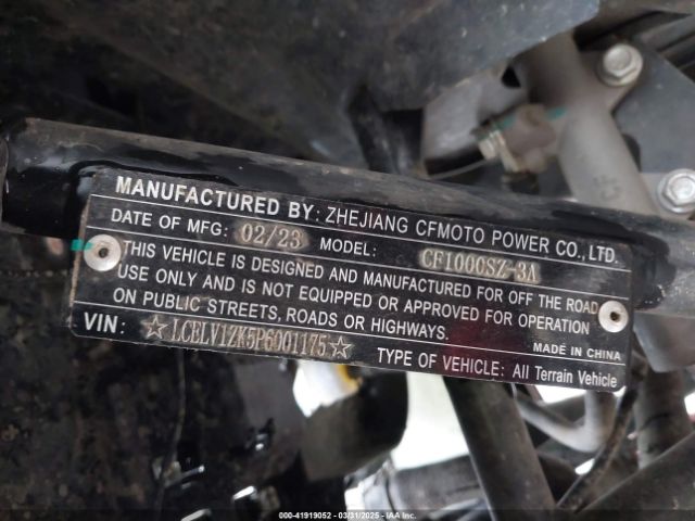 2023 CF MOTO ZFORCE LCELV1ZK5P6001175 Photo 9