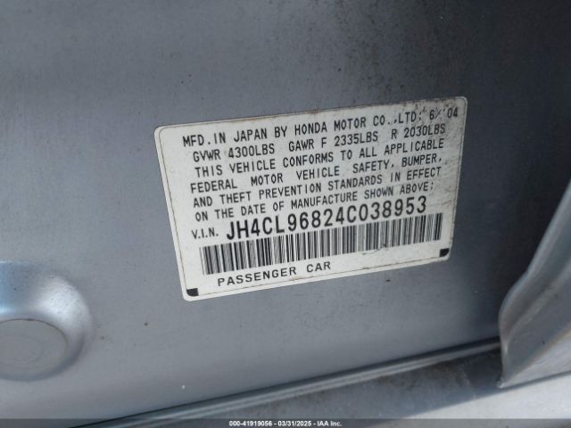 2004 ACURA TSX JH4CL96824C038953 Photo 8