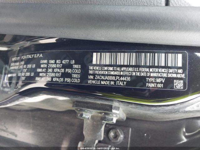 ZACNJABB8LPL44436 Jeep Renegade Latitude Fwd