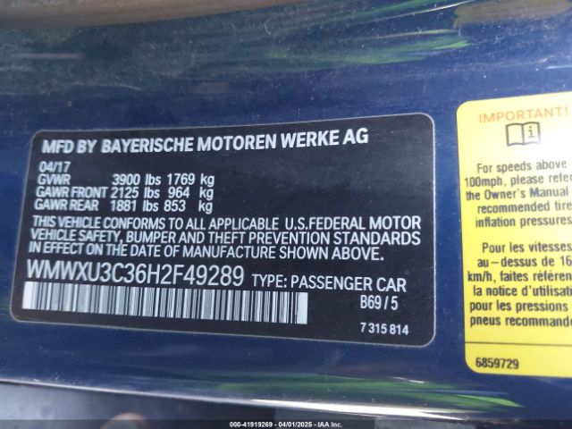 2017 MINI HARDTOP WMWXU3C36H2F49289 Photo 8