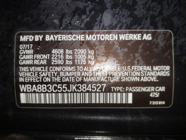 WBA8B3C55JK384527 BMW 340i