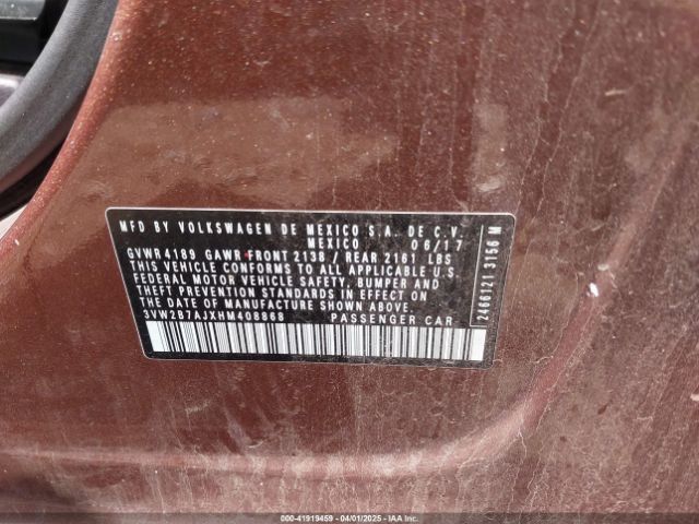 3VW2B7AJXHM408868 Volkswagen Jetta 1.4t S