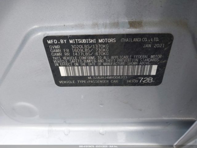 ML32AUHJ4MH004203 Mitsubishi Mirage Carbonite Edition/es/le