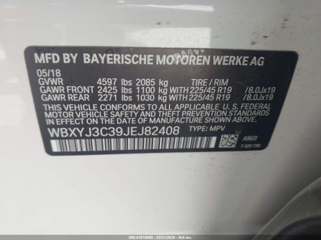 WBXYJ3C39JEJ82408 BMW X2 Sdrive28i