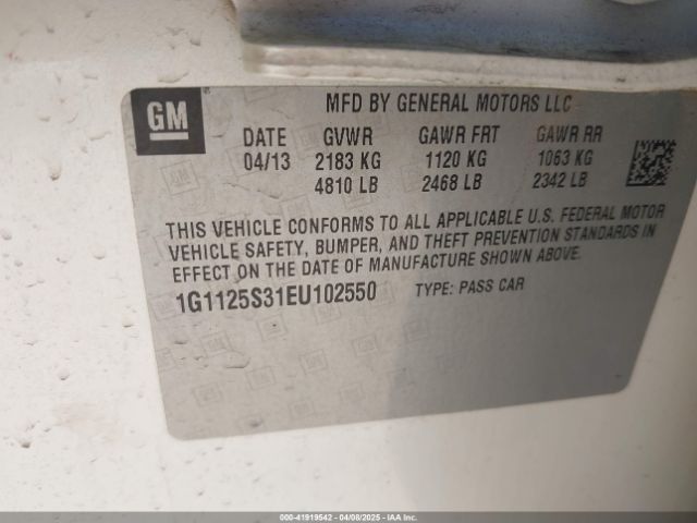 1G1125S31EU102550 Chevrolet Impala 2lt