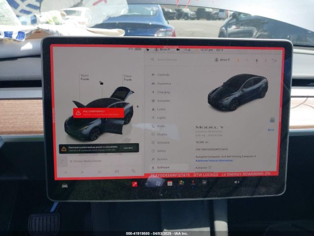 7SAYGDEE6RF127475 Tesla Model Y Long Range Dual Motor All-wheel Drive