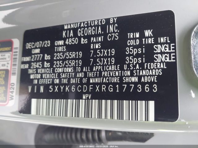 5XYK6CDFXRG177363 KIA Sportage X-line
