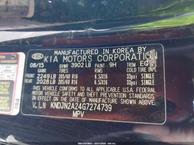 KNDJN2A24G7274739 KIA Soul