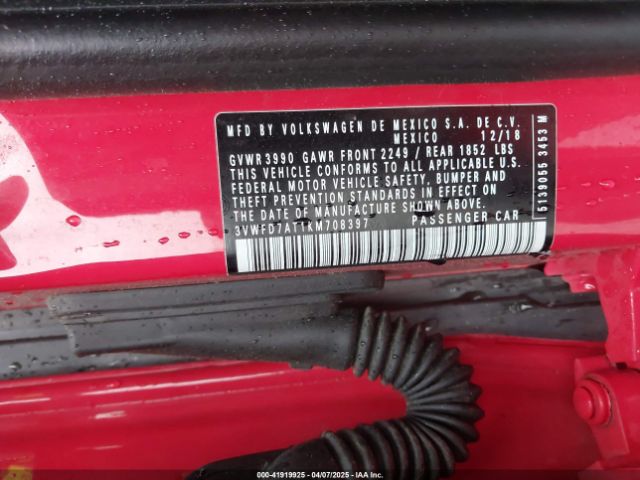 3VWFD7AT1KM708397 Volkswagen Beetle 2.0t Final Edition Se/2.0t Final Edition Sel/2.0t S