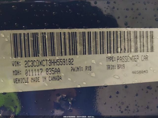 2C3CDXCT3HH559182 Dodge Charger R/t Rwd