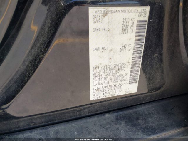 1N4AL3AP0FN907079 Nissan Altima 2.5 Sl