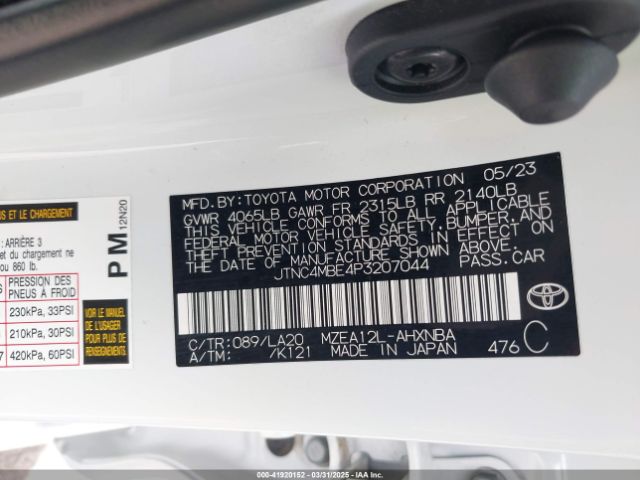 JTNC4MBE4P3207044 Toyota Corolla Xse