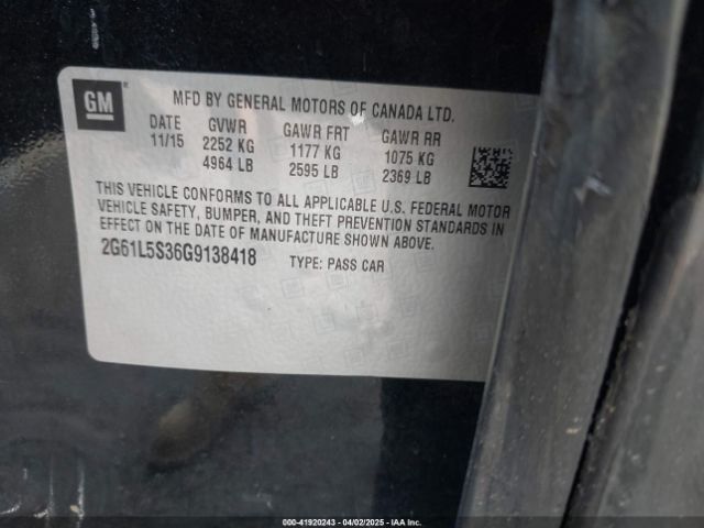 2G61L5S36G9138418 Cadillac Xts Standard