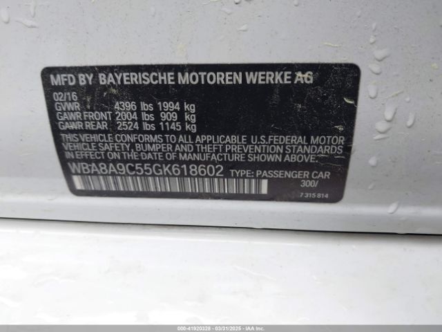 WBA8A9C55GK618602 BMW 320i