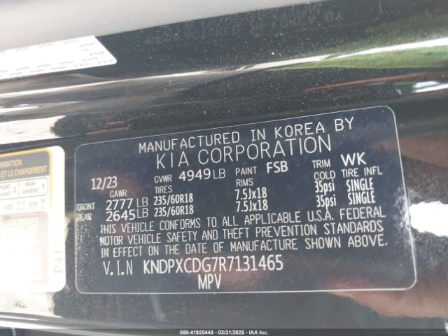 KNDPXCDG7R7131465 KIA Sportage Hybrid Sx-prestige