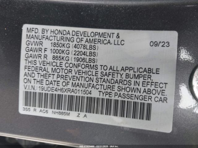 2024 ACURA INTEGRA 19UDE4H6XRA011504 Photo 8