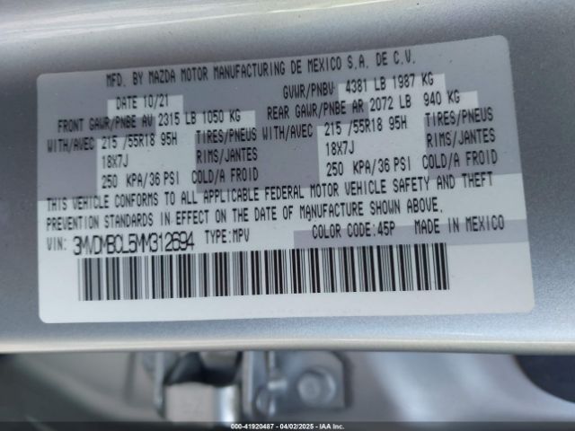 2021 MAZDA CX-30 3MVDMBCL5MM312694 Photo 8