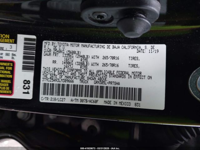 3TMCZ5AN3LM309666 Toyota Tacoma Trd Off-road