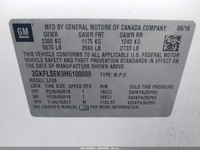 2GKFLSEK9H6108809 GMC Terrain Sle-1
