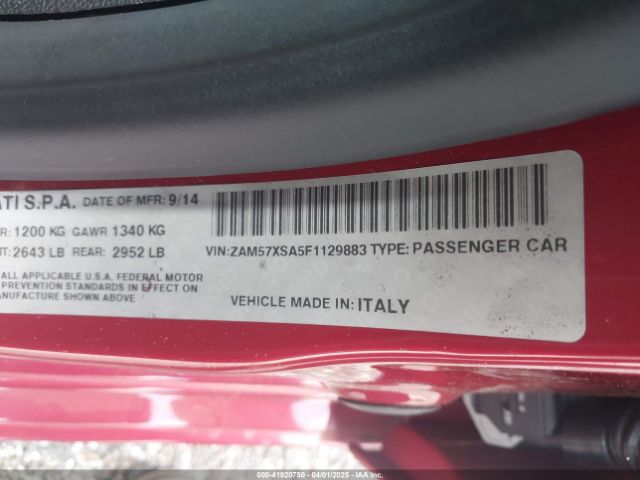 ZAM57XSA5F1129883 Maserati Ghibli